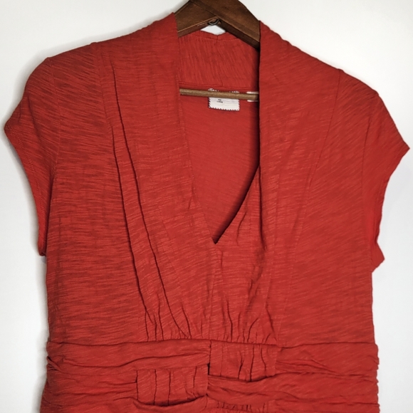 Anthropologie | Postmark Basketweave Top Burnt Orange Large - Picture 3 of 7